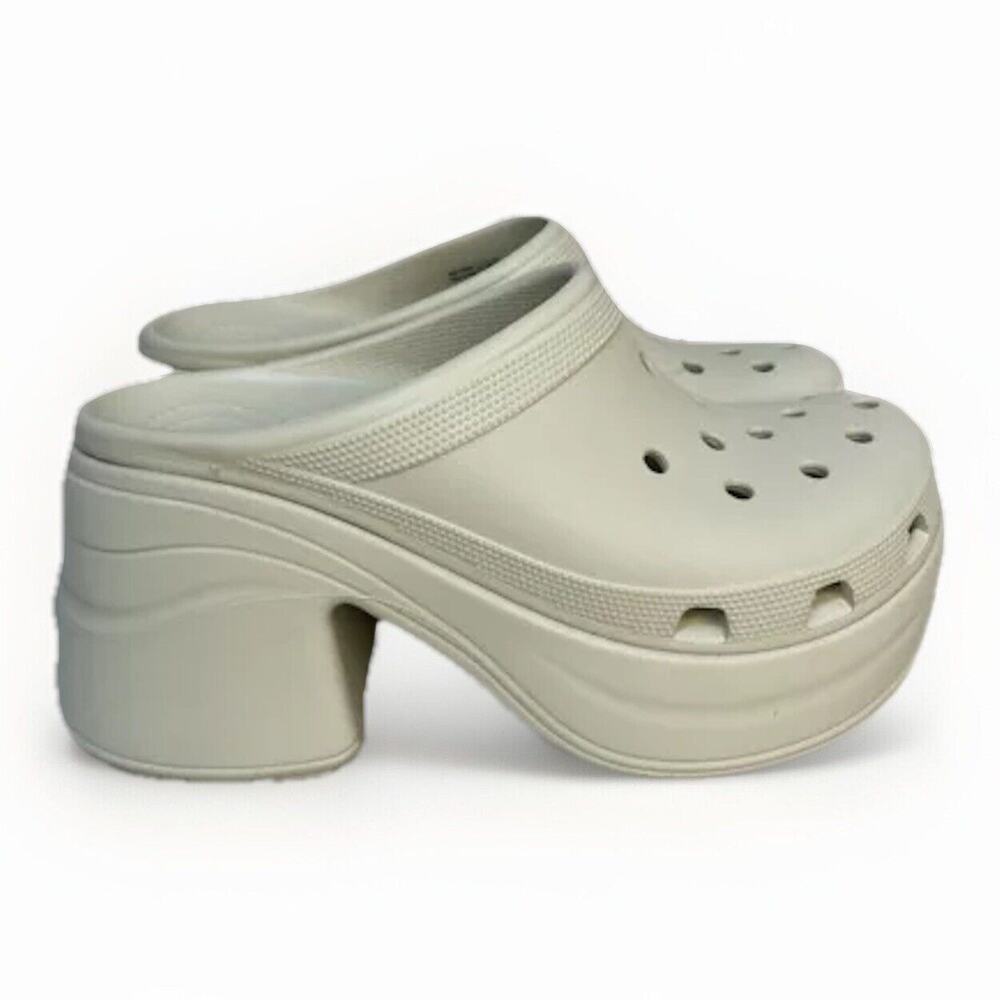 Women's Cream Platform Clogs